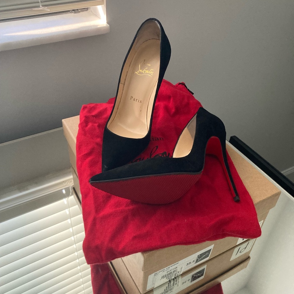 Christian Louboutin black high heels, size 6